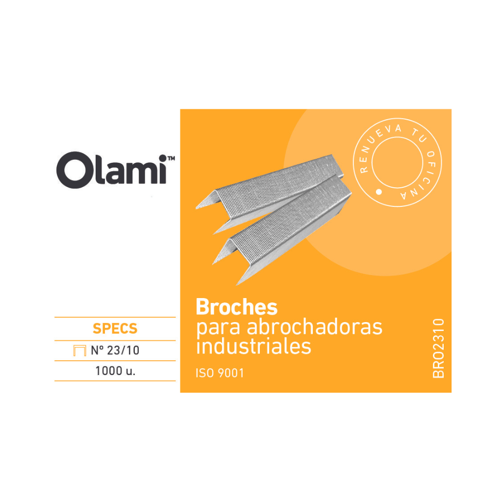 Broches para Abrochadora MIT 23/17 (Caja x 1000)