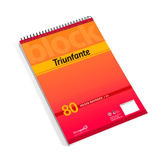 [000000001000641651] Cuaderno Triunfante BLOCK A4 RAY