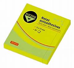 Notas Autoadhesivas Amarillo Pizzini 125X75MM