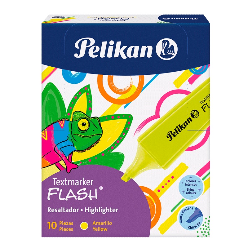 Resaltador Amarillo Pelikan FLASHX10U