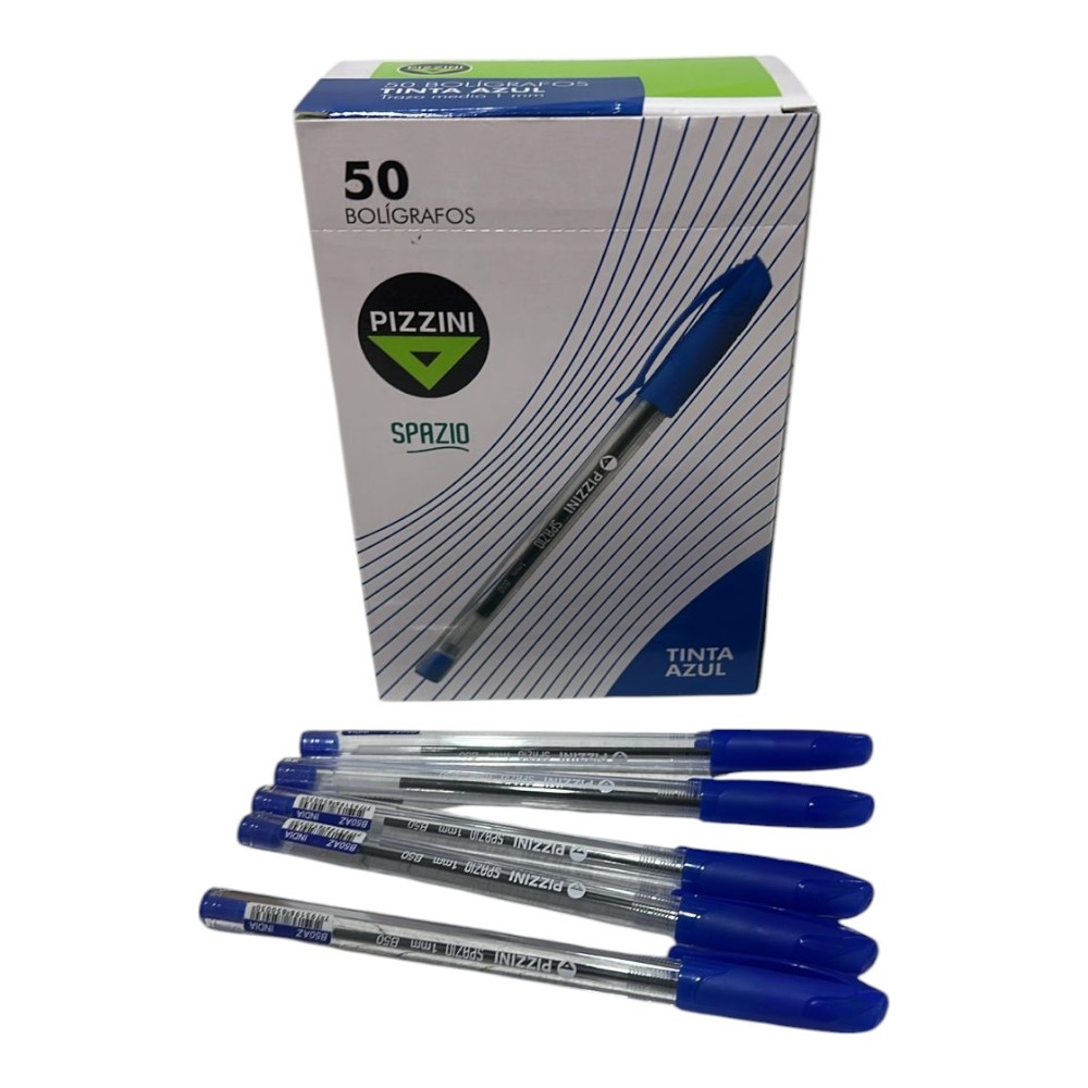 Lapicera Azul Pizzini 1MMX50U